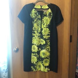 Michael Kors Lime & Black Floral Dress